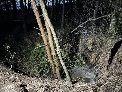 Zapadlisko w Trzebini uszkodziło miejską kanalizację na osiedlu Gaj