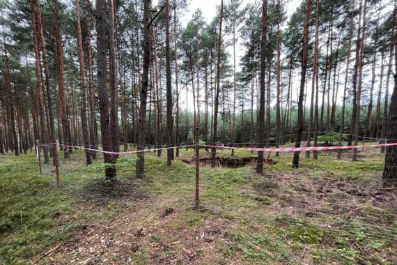 W pobliżu gazociągu w Olkuszu powstało zapadlisko