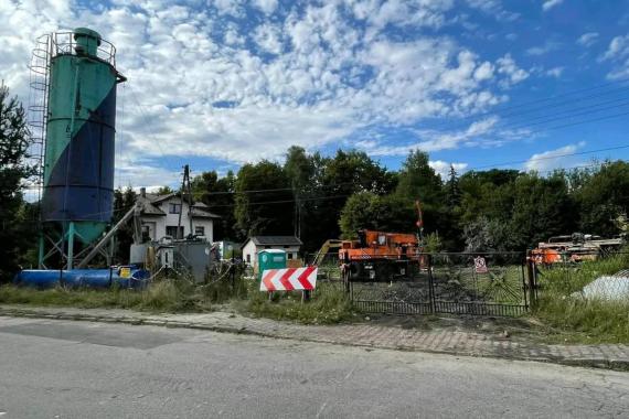 Wielki silos stanął przy ulicy Górniczej w Trzebini