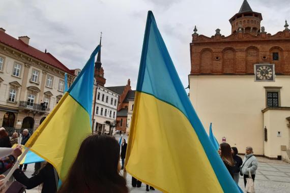 W Tarnowie odbył się wiec poparcia dla Ukrainy i Ukraińców