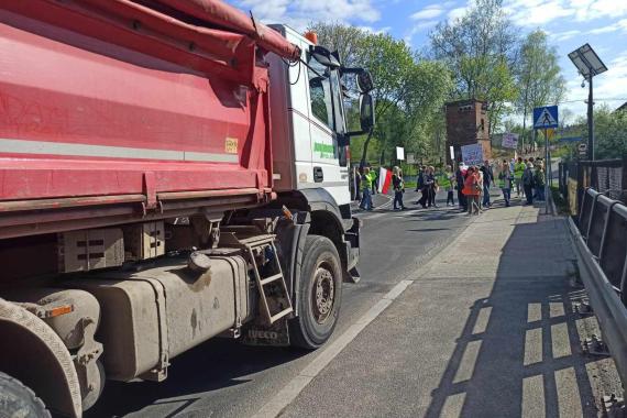 Protest mieszkańców Tenczynka. 