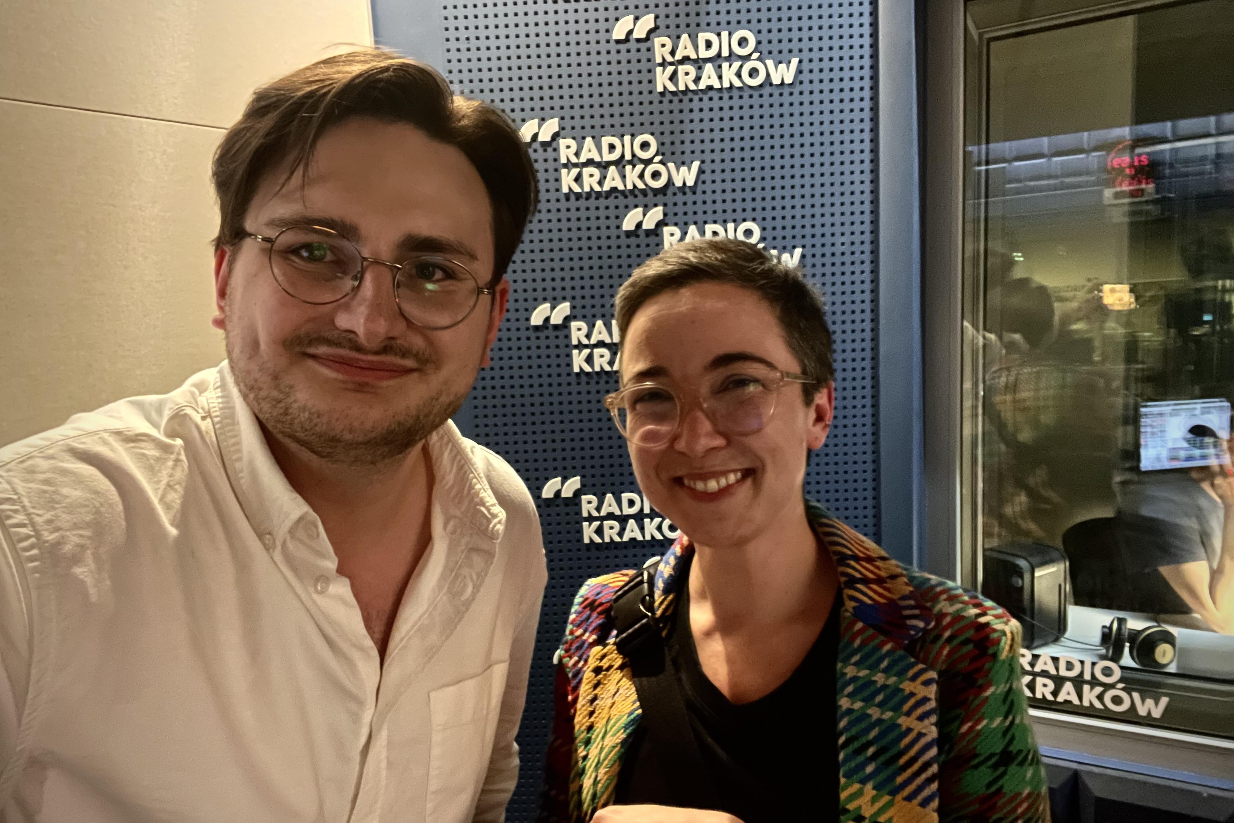 Na zdjęciu od lewej: Tadeusz Marek (Radio Kraków), Marta Stańczyk 