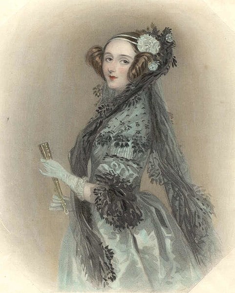 Ada Lovelace (1838 r.) - autor obrazu William Henry Mote - fot. Wikipedia 