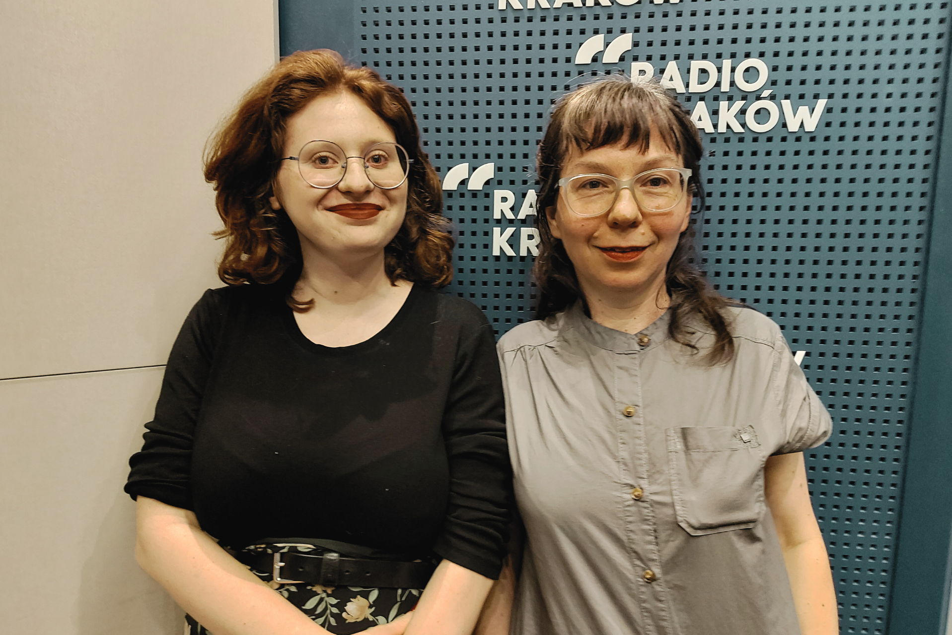 Gabriela Bieryt i Miki Kilian w studiu Radia Kraków, fot. Sylwia Paszkowska