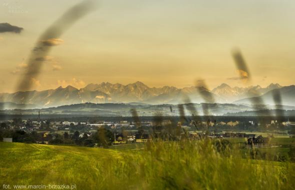 Tatry i Babia Góra widziane z okolic Nowego Targu